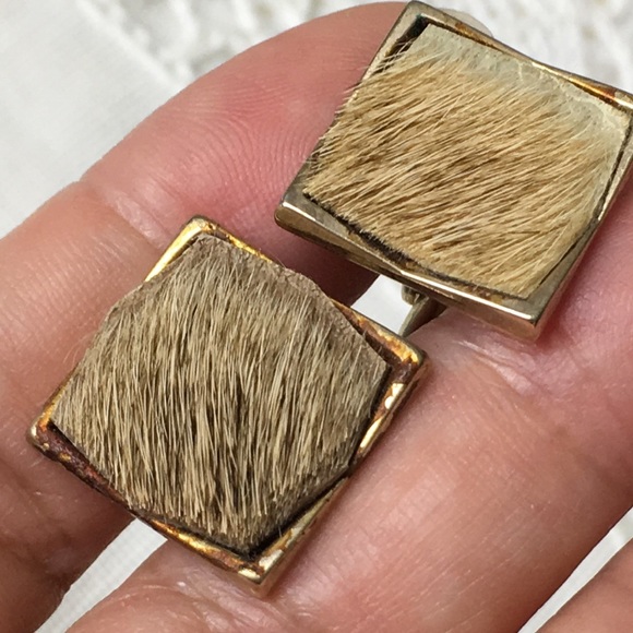 🖤GILT signed C.30s Vtg cufflinks - Picture 2 of 9